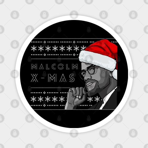 Holiday Sweater: Malcolm X-Mas Magnet by History Tees